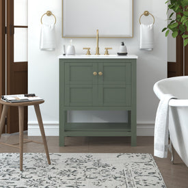 Nearmé Dallas 29.5 Inch Bathroom Vanity in Sage- Cabinet Only Nearmé