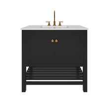 Load image into Gallery viewer, Nearmé Dallas 35.5 Inch Bathroom Vanity in Black- Cabinet Only Nearmé