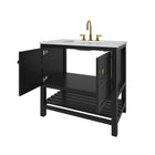 Nearmé Dallas 35.5 Inch Bathroom Vanity in Black- Cabinet Only Nearmé