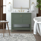 Nearmé Dallas 35.5 Inch Bathroom Vanity in Sage- Cabinet Only Nearmé