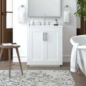 Nearmé Miami 29.5 Inch Bathroom Vanity in White- Cabinet Only Nearmé
