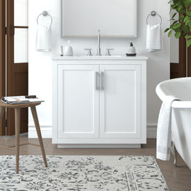 Nearmé Miami 35.5 Inch Bathroom Vanity in White- Cabinet Only Nearmé