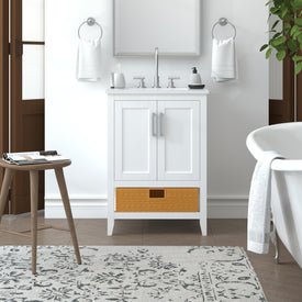 Nearmé New York 23.5 Inch Bathroom Vanity in White- Cabinet Only Nearmé