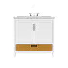 Nearmé New York 35.5 Inch Bathroom Vanity in White- Cabinet Only Nearmé